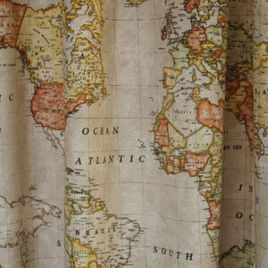 Ύφασμα Λονέτα Worldmap μπεζ Φ280