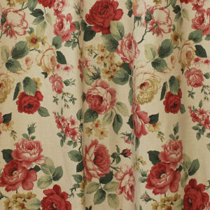 Decocraft-Fabric loneta Roses red