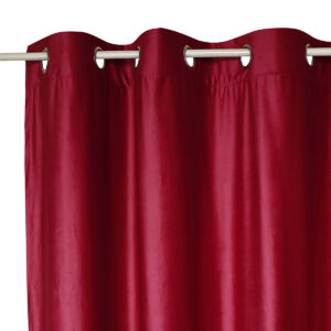 Κουρτίνα 140x260 Velour μπορντό με τρουκ