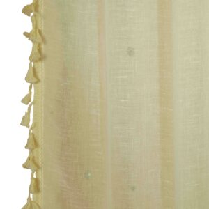 Κουρτίνα Γάζα Linenlook 140x270 Boho cream με τρέσα
