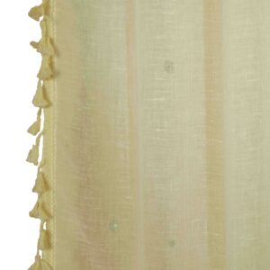 Κουρτίνα Γάζα Linenlook 140x270 Boho cream με τρέσα