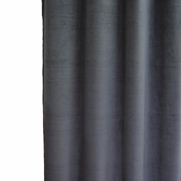 Κουρτίνα Βελούδο Velour ανθρακί 145x240 με τρέσα