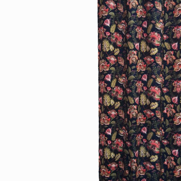 Κουρτίνα Βελούδο Night Flower 135x240 με τρέσα