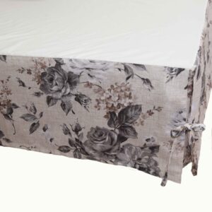 Κρεβατόγυρος Roses γκρι για διπλό κρεβάτι 160x200x35