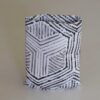 Υφασμάτινος φάκελος μπομπονιέρας Geometric γκρι 14x18