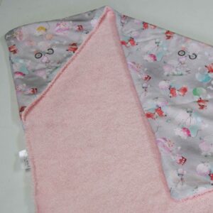 Πετσέτα με κουκούλα παιδική Animal Fox ροζ 75x75