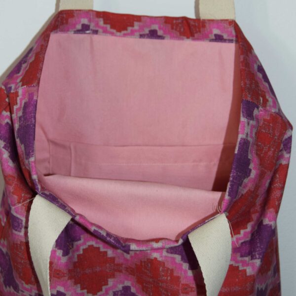 Υφασμάτινη τσάντα Frida μωβ 50x45