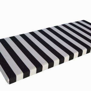 Μαξιλάρι για παγκάκι Stripe μαύρο/λευκό 112Χ50Χ5 με φερμουάρ